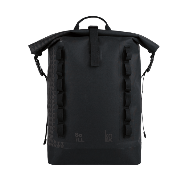 GOT BAG black  Rolltop “On The Roam” by Jason Momoa, sustainable 31 L roll‑top backpack