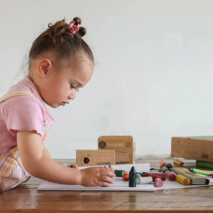 Honeysticks Honeysticks Natural Beeswax Crayons - Eco Friendly Crayons, 100% Pure Beeswax