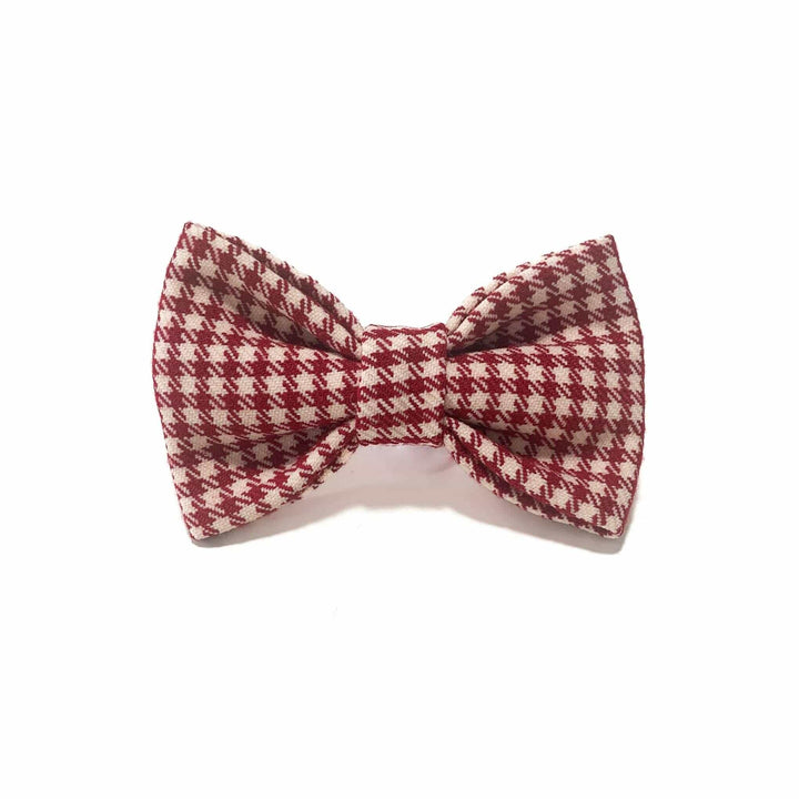 Hudson Houndstooth Dog Bow Ties Made With Reclaimed Fabric in Multiple Colors