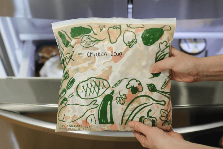 Lunchskins Compostable Gallon Storage Bags – Freezer-Safe Resealable Zip Bags