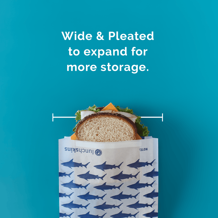 Lunchskins Recyclable Paper Sandwich Bags – Shark Print