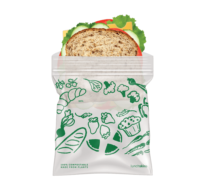 Lunchskins Ziptop Compostable Freezer-Safe Sandwich Storage Bags