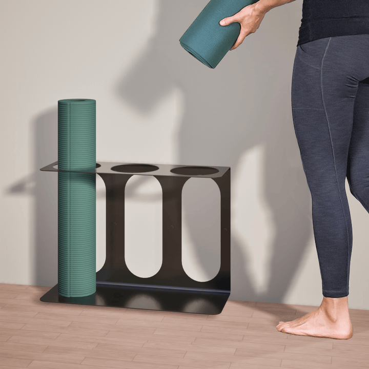 Yoga Mat Wall Bracket, Holds 3 Mats/Rollers – ZeroWasteStore.com
