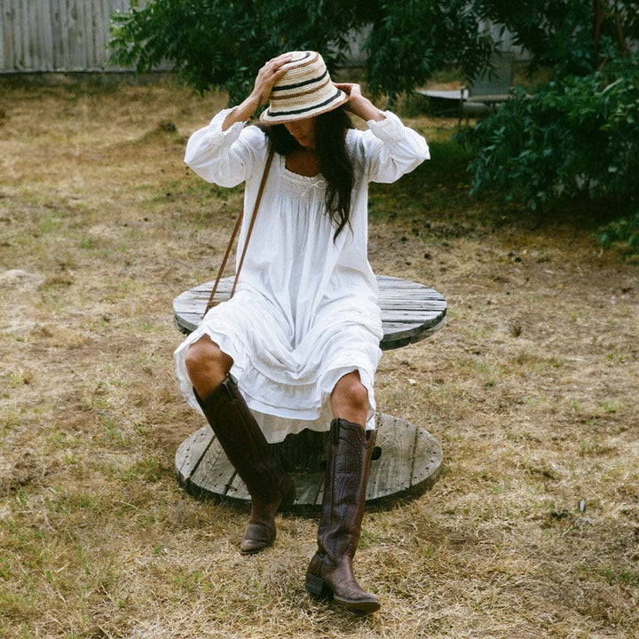 Made by Minga Fall Bucket Hat - Creme Striped