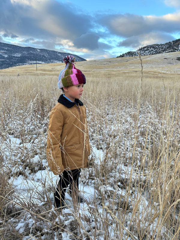 Made by Minga Kid's Alpaca Beanie - Mom's Rainbow