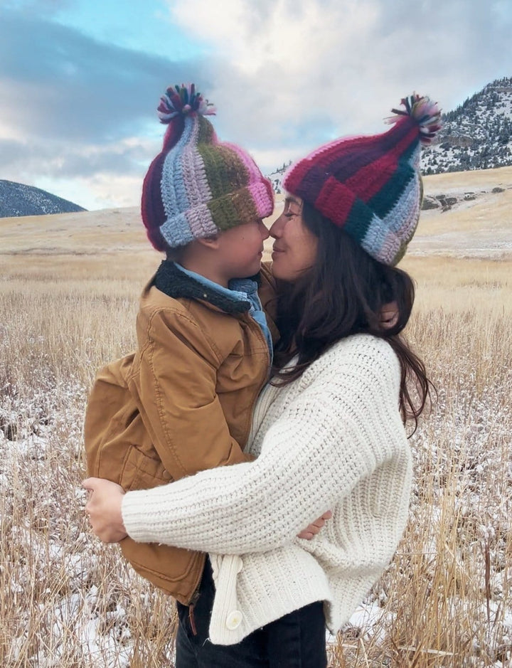 Made by Minga Kid's Alpaca Beanie - Mom's Rainbow