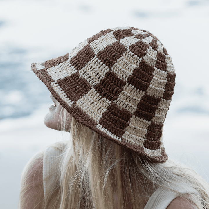 Made by Minga Summer Bucket Hat - Crocheted Checkered