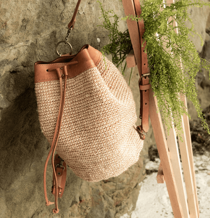 Made by Minga Transito Woven Mini Backpack | Natural