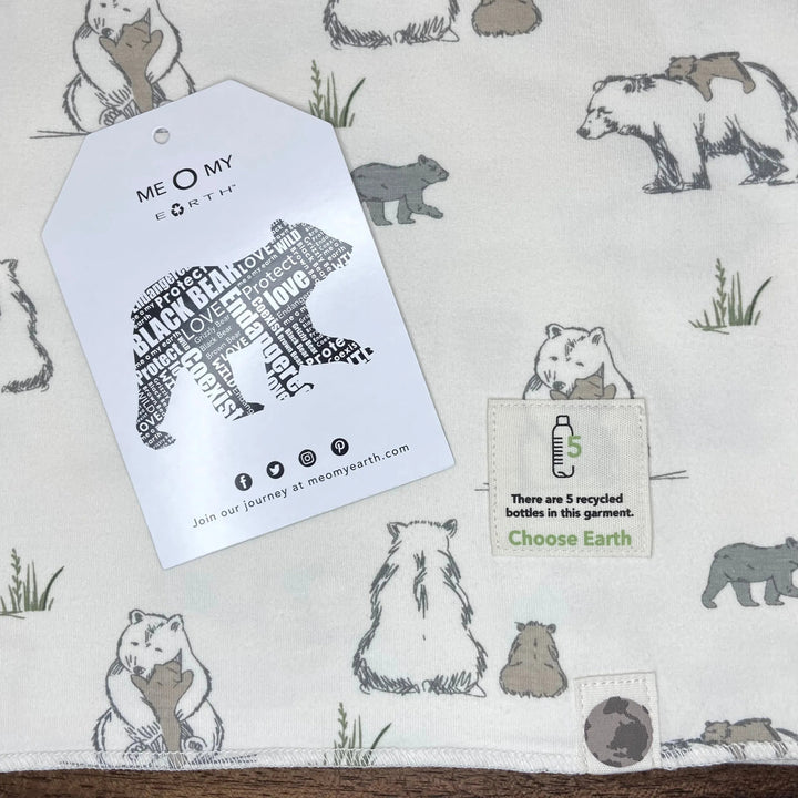 MeOMyEarth Bear Family Swaddle Blanket