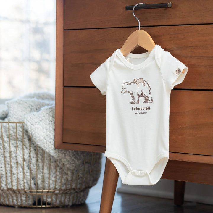 MeOMyEarth Exhausted Bear Bodysuit – Eco-Friendly Fabric