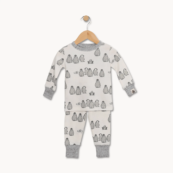MeOMyEarth Penguin 2-Piece Pajama Set – Eco-Friendly Infant & Toddler Sleepwear