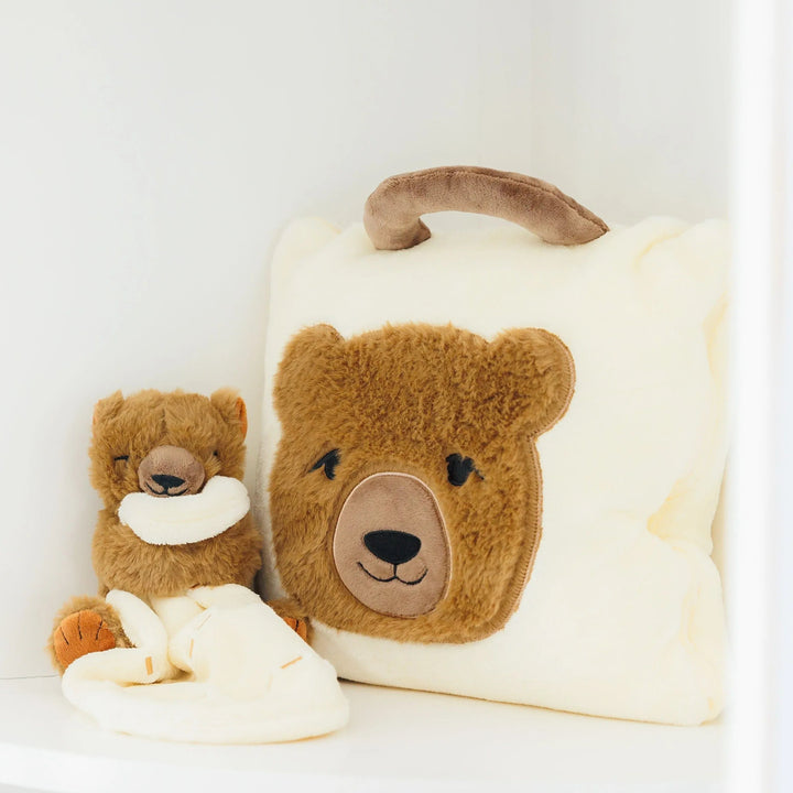 MeOMyEarth Plush Bear case with attached blanket inside
