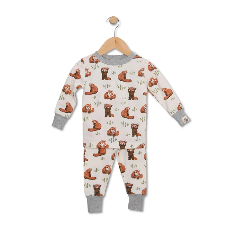 MeOMyEarth Red Panda 2-Piece Pajama Set – Eco-Friendly Infant & Toddler Sleepwear
