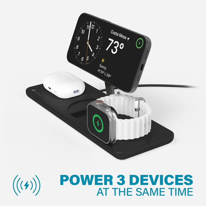 Nimble 3-in-1 Wireless Charger / Black PODIUM 3-in-1 Wireless Charger
