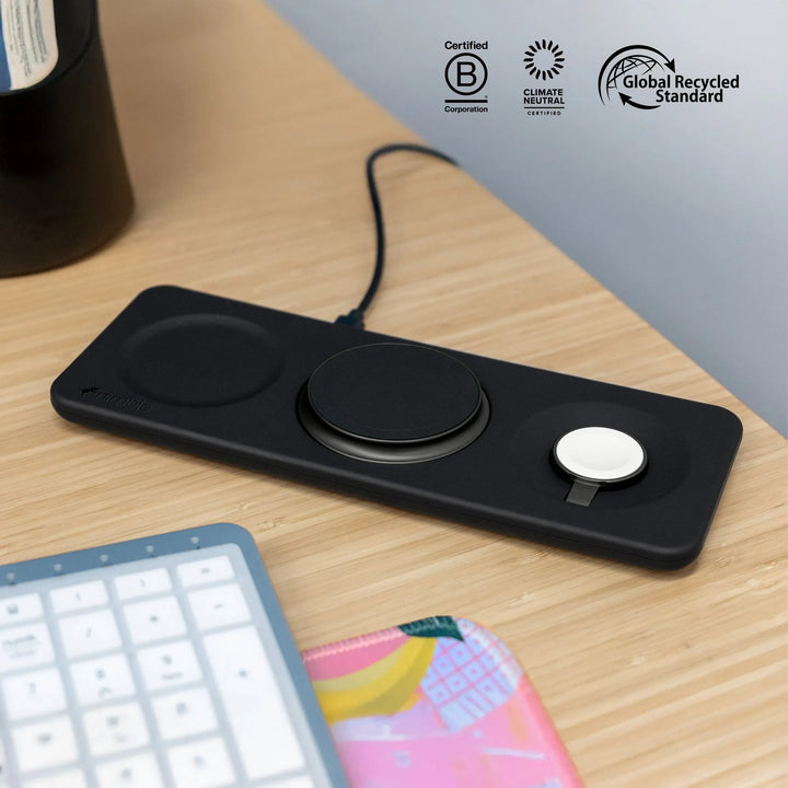 Nimble 3-in-1 Wireless Charger / Black PODIUM 3-in-1 Wireless Charger