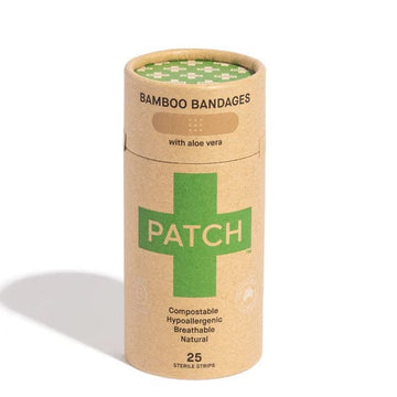 PATCH Aloe Vera Compostable Bamboo Bandages - 25 Count