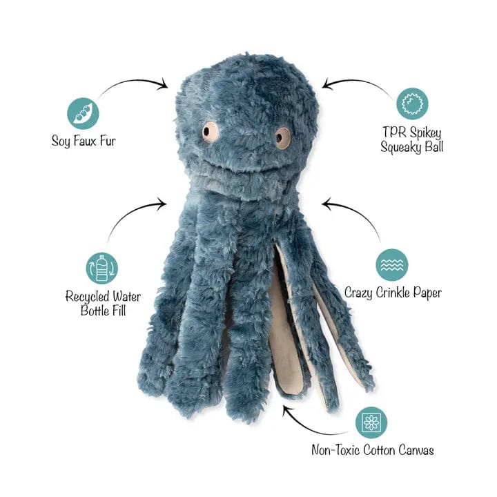 Petshop Recycled Octopus Dog Toy