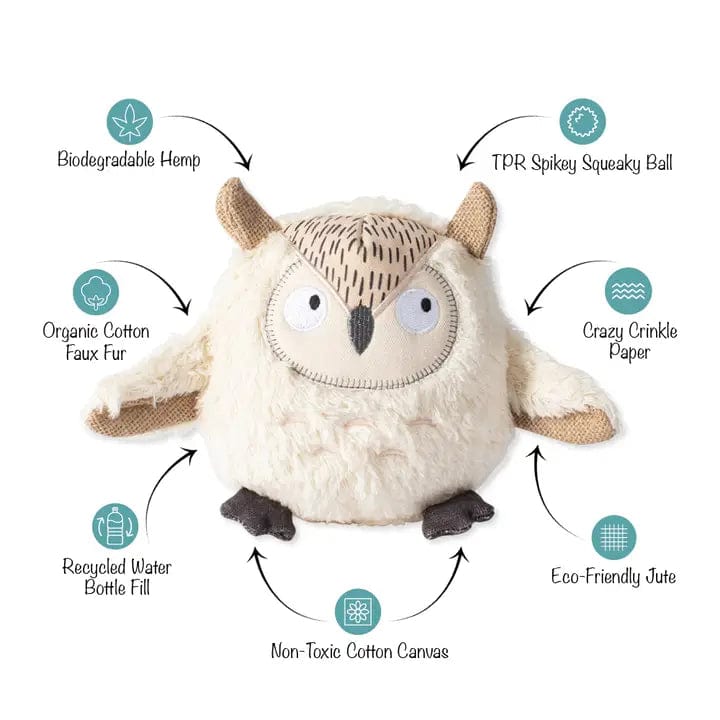 Petshop Recycled Owl Dog Toy