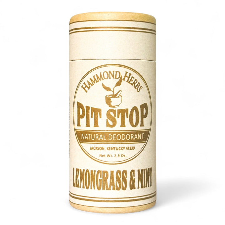 Pit Stop Lemongrass & Mint Zero Waste Deodorant - Aluminum Free, 4 Scent Options, Paraben Free, 2.3 oz.