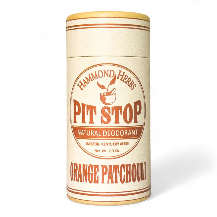 Pit Stop Orange Patchouli Zero Waste Deodorant - Aluminum Free, 4 Scent Options, Paraben Free, 2.3 oz.