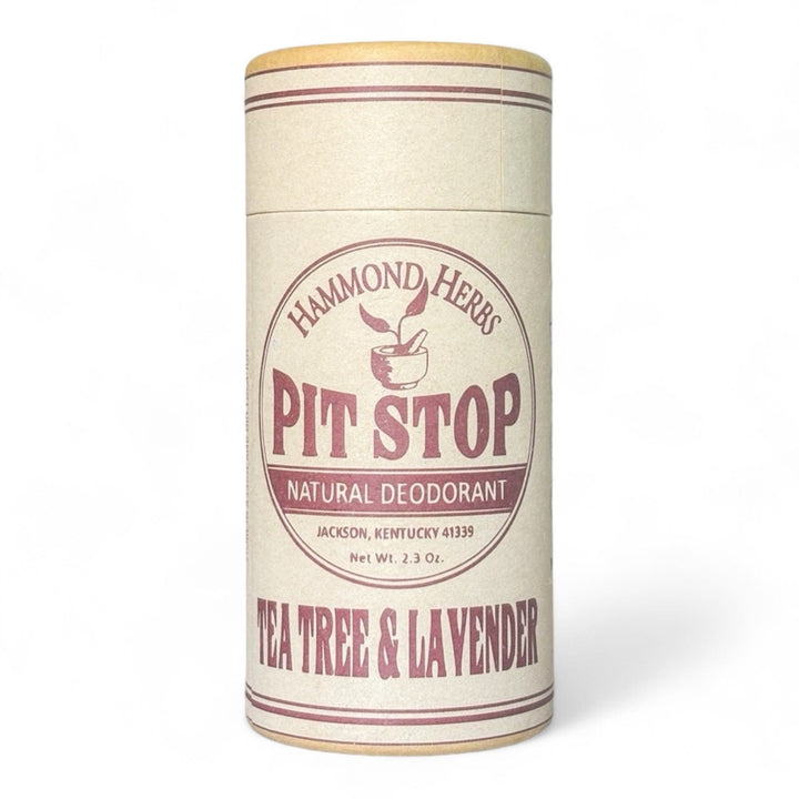 Pit Stop Tea Tree & Lavender Zero Waste Deodorant - Aluminum Free, 4 Scent Options, Paraben Free, 2.3 oz.