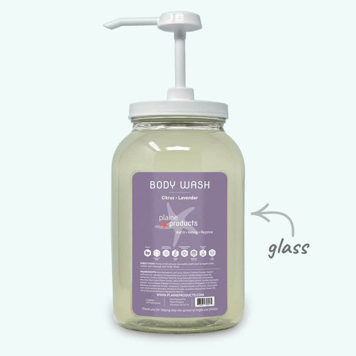 Plaine Products Citrus Lavender / 1 gal / Gallon Pump (+$15.00) Body Wash