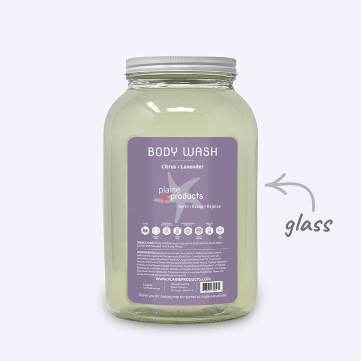Plaine Products Citrus Lavender / 1 gal / No Pump (Refill) Body Wash