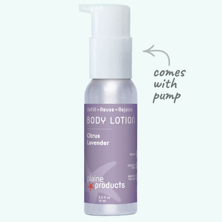 Plaine Products Citrus Lavender / 2.5 oz / Pump Included Body Lotion