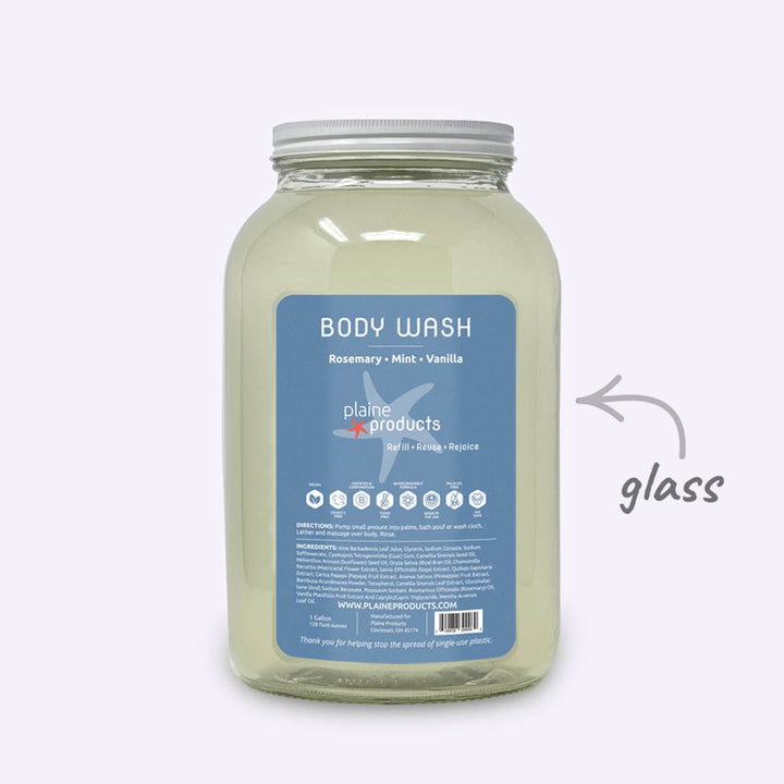 Plaine Products Rosemary Mint Vanilla / 1 gal / No Pump (Refill) Body Wash