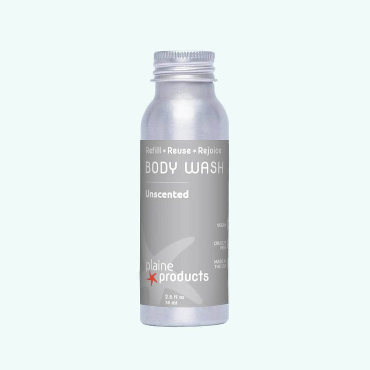 Plaine Products Unscented / 2.5 oz / No Pump (Refill) Body Wash