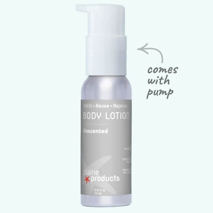 Plaine Products Unscented / 2.5 oz / Pump Included Body Lotion