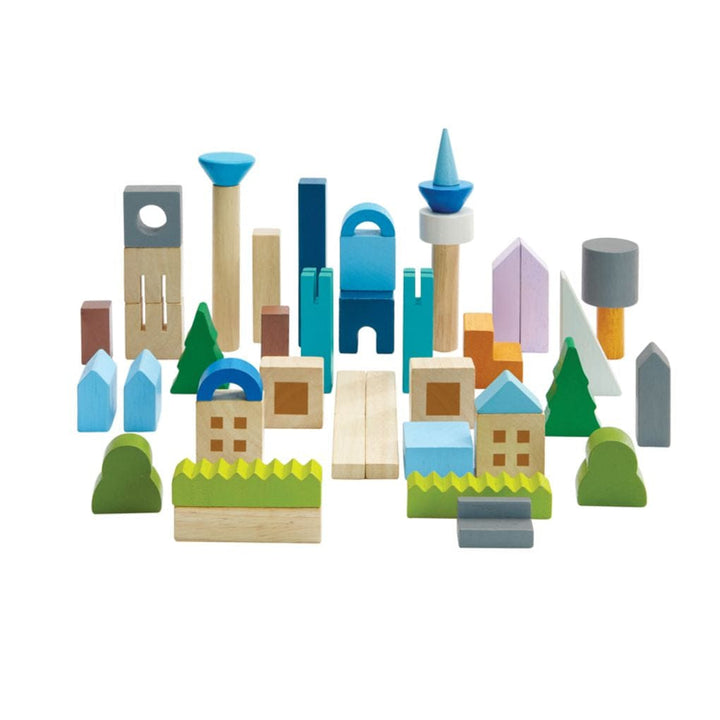PlanToys USA Urban City Blocks