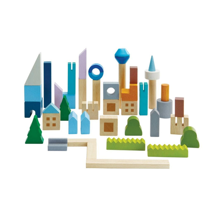 PlanToys USA Urban City Blocks