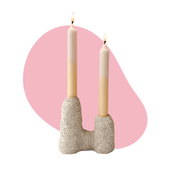 Pottery with a Purpose Taper Candle + Clay Kit – Air Dry