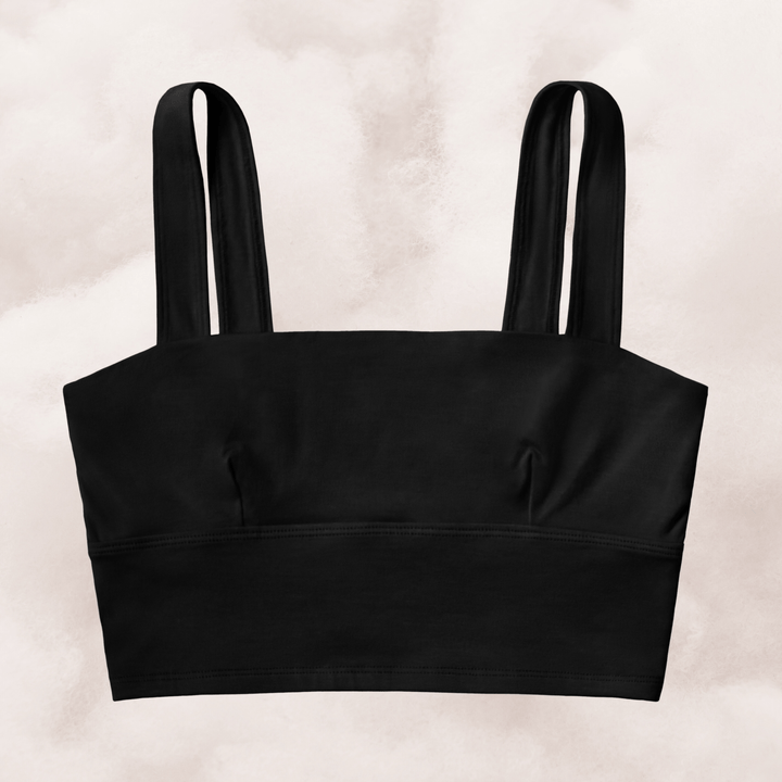 PROCLAIM Black / S (A-C Cup) Organic Cotton Square Neck Bralette
