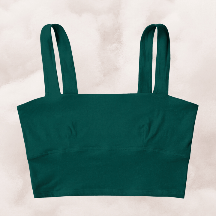 PROCLAIM Lagoon / S (A-C Cup) Organic Cotton Square Neck Bralette