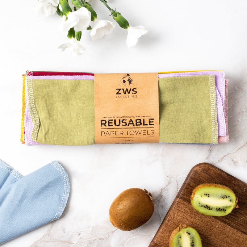 Reusable Paper Towels 12 Pack - Earth Tones