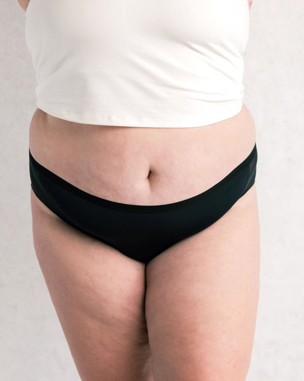 Saalt Heavy / L / Volcanic Black Leakproof Mesh Bikini