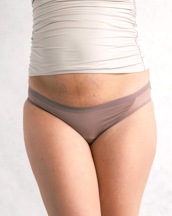 Saalt Heavy / XS / Moonlit Mauve Leakproof Mesh Bikini