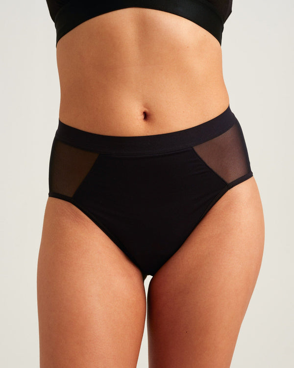 Saalt Heavy / XS / Volcanic Black Leakproof French Cut High Waist