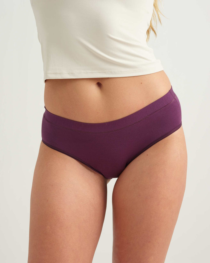 Saalt Heavy / XXS / Deep Plum Leakproof Comfort Brief