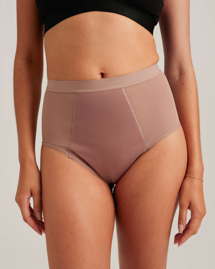 Saalt Heavy / XXS / Moonlit Mauve Leakproof French Cut High Waist Full Gusset