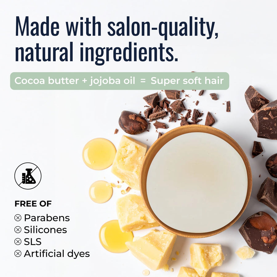 Peppermint Breeze shampoo and conditioner bars: salon-quality natural ingredients, cocoa butter and jojoba oil, free of parabens, silicones and SLS