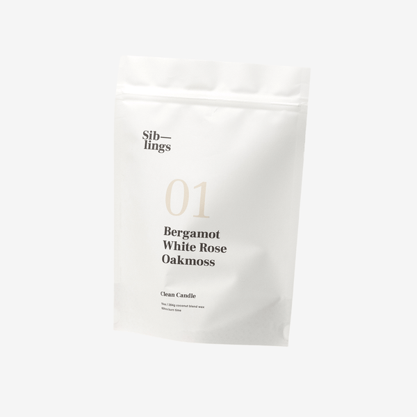 Siblings Bergamot, White Rose, Oakmoss Candle Refill Kit