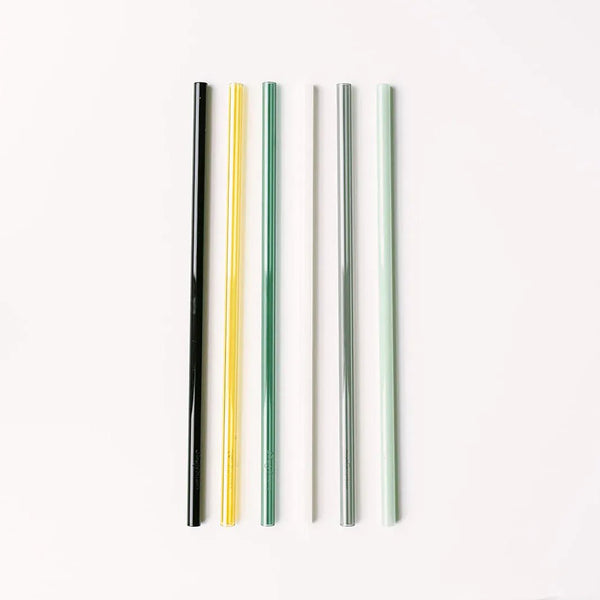 Simply Straws Tumbler 12" Glass Straw Set - Fjord Mist