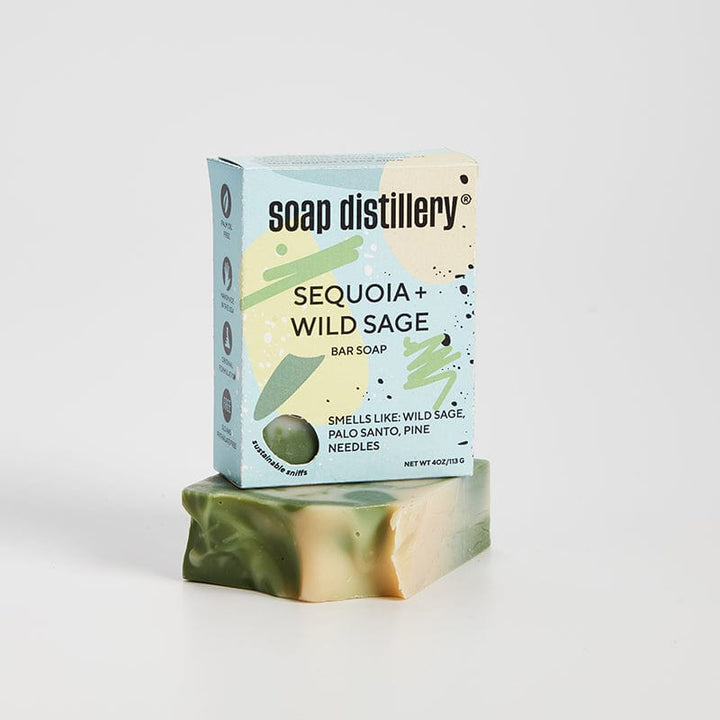 Soap Distillery SEQUOIA + WILD SAGE Soap Distillery, Natural Soap Bar, 4oz