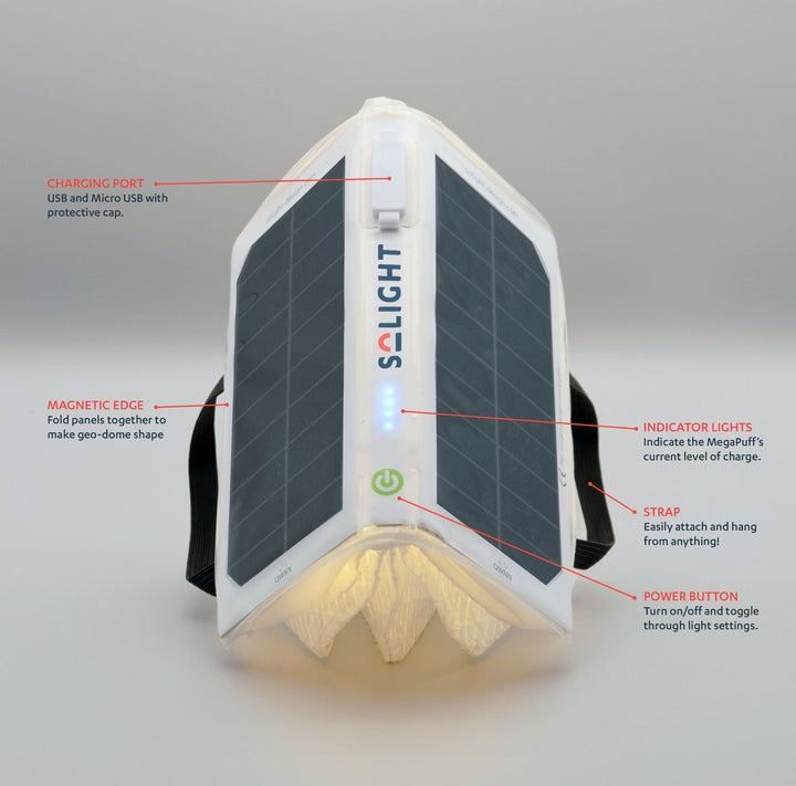 Solight Design Warm White QWNN™ – Solar Lantern and Phone Charging Power Bank