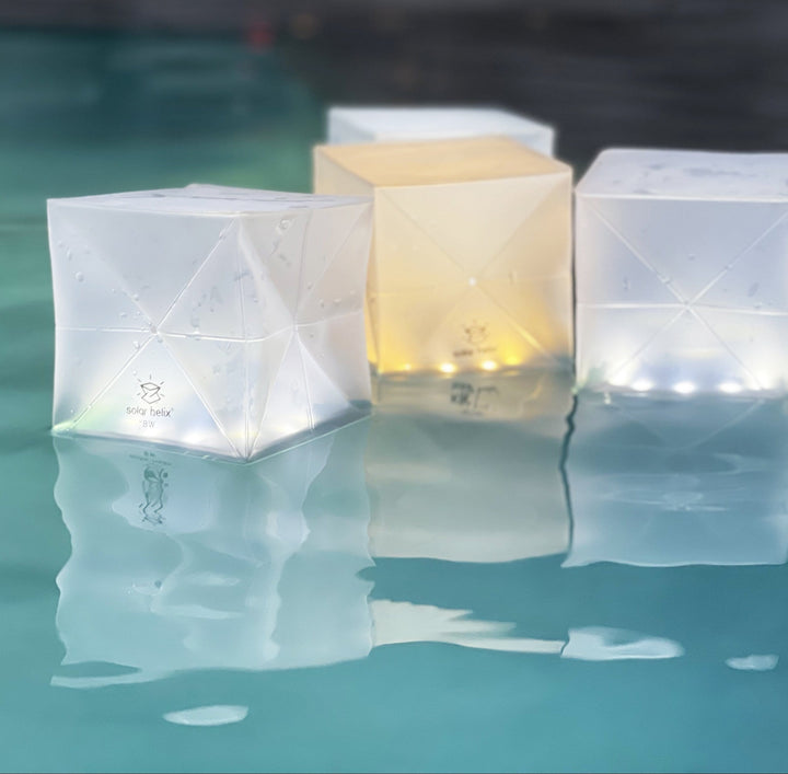 Solight Hybrid - Warm & Bright White Helix Hybrid Collapsible Solar-Powered Origami Lantern