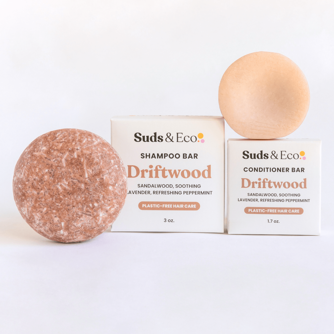 Suds & Eco Driftwood Shampoo & Conditioner Bar Duo