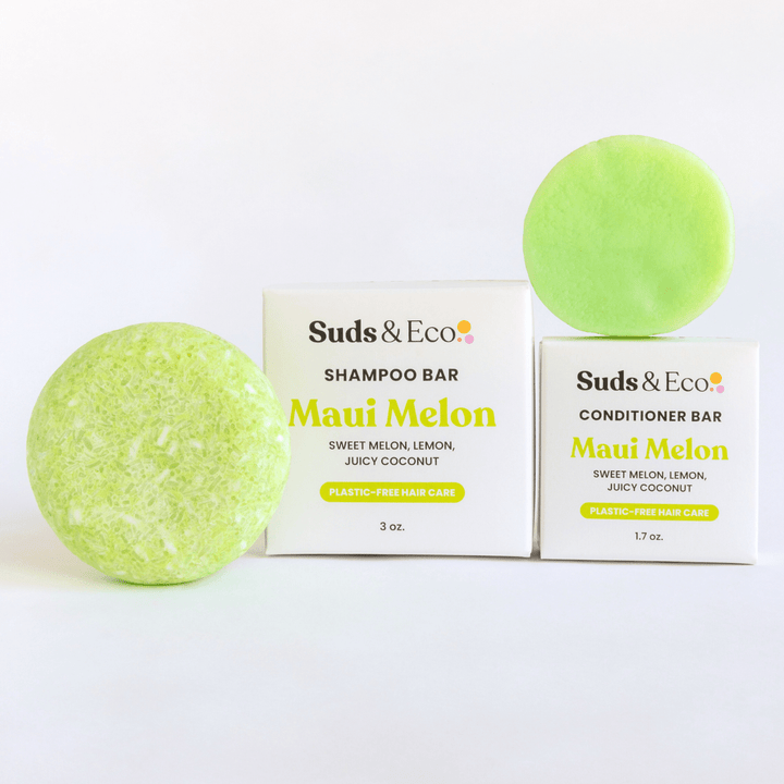 Suds & Eco Maui Melon Shampoo & Conditioner Bar Duo